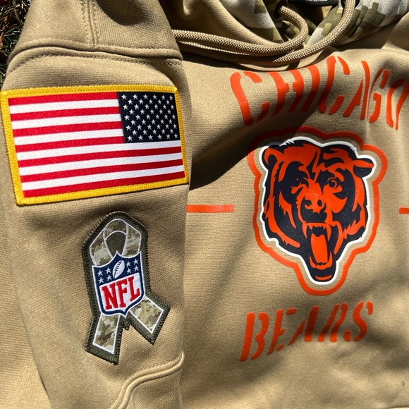 Official NFL x Nike Camouflage Chicago Bears Hoodie - Picture 5 of 7